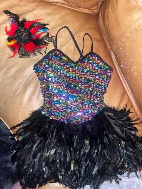 Curtain Call Costumes Other - Curtain Call Broadway Dance Costume ASM Sequin Feather Jazz Tap Solo Competition